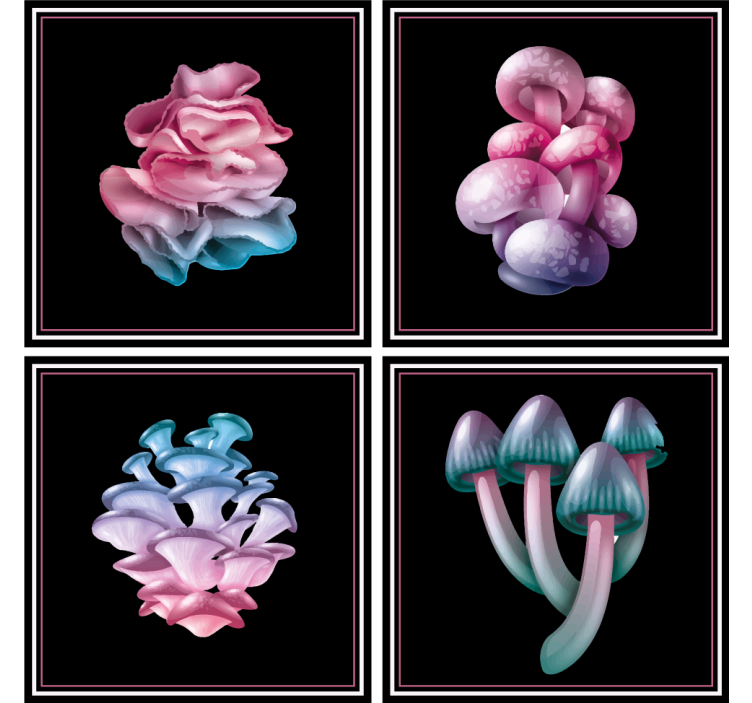 Modern coasters in gentle floral designs - TenStickers
