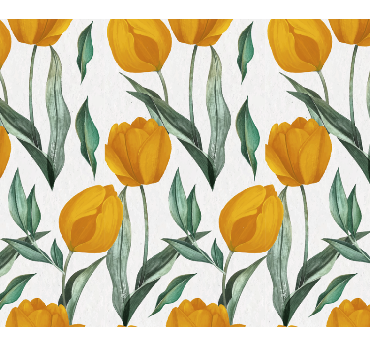 Yellow tulips oil painting pattern coasters - TenStickers