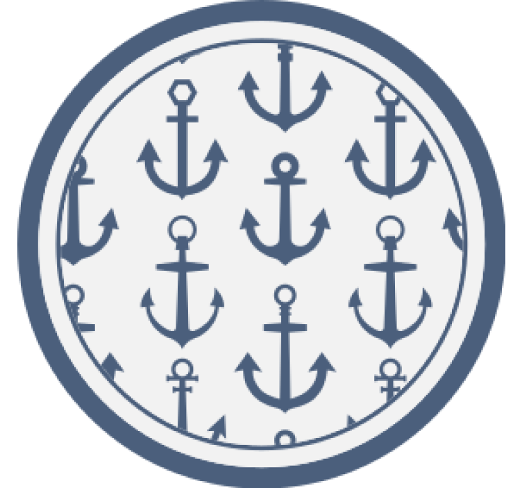 Nautical anchor motif coasters - TenStickers
