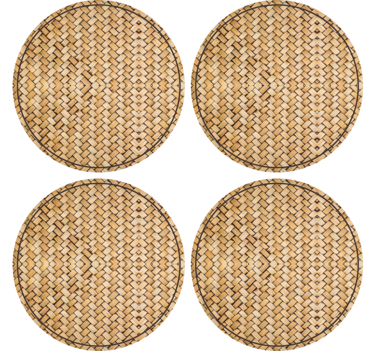 Textured circular coasters - TenStickers