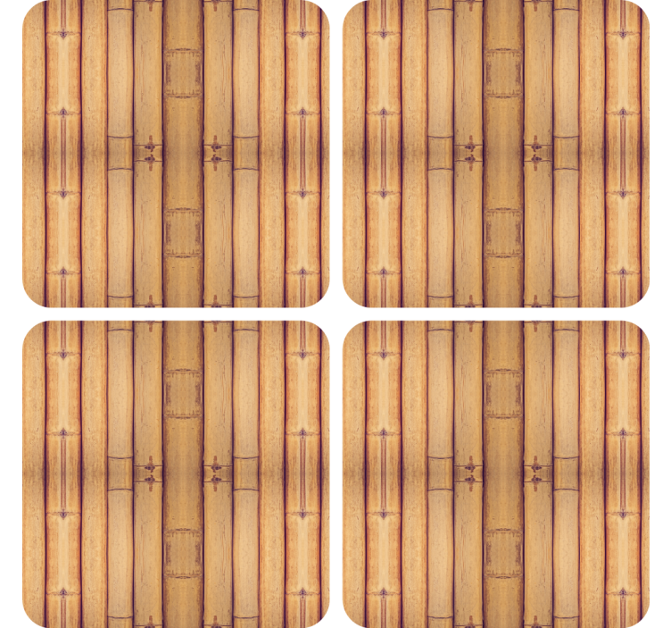 Coasters with bamboo textured surface - TenStickers