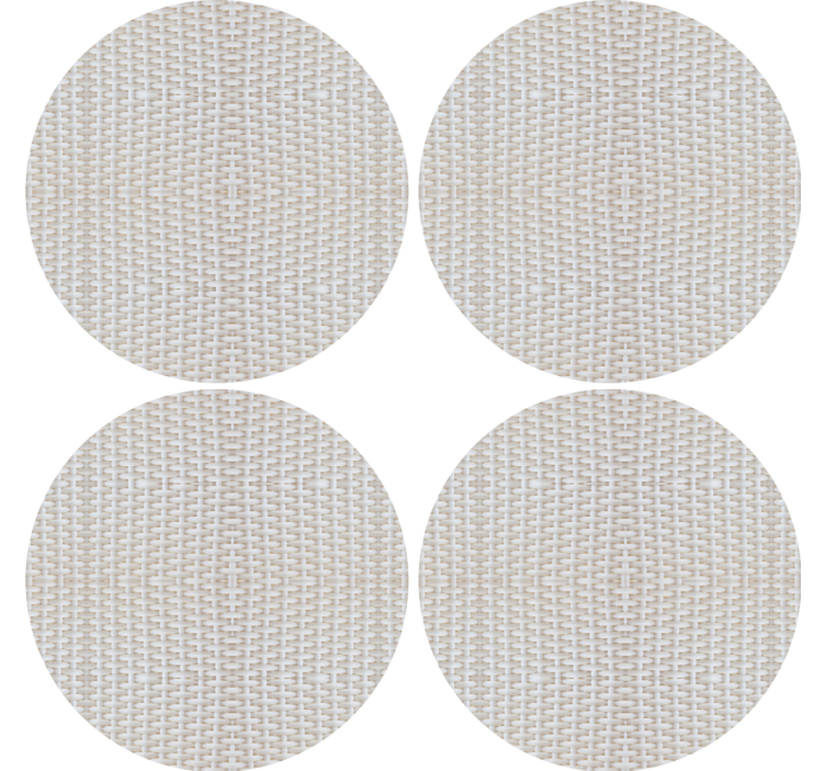 White rattan effect texture coaster - TenStickers