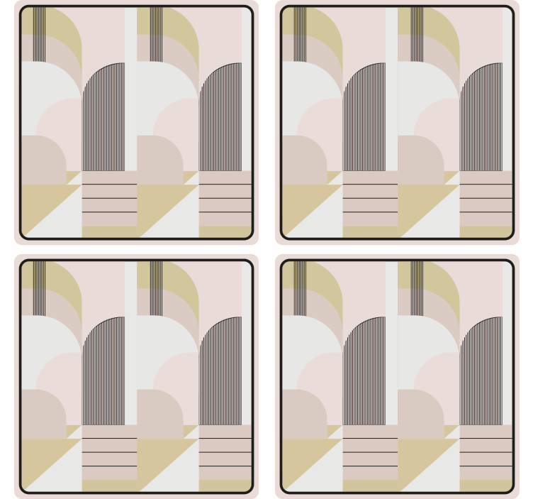 Modern coasters with geometric pattern design - TenStickers