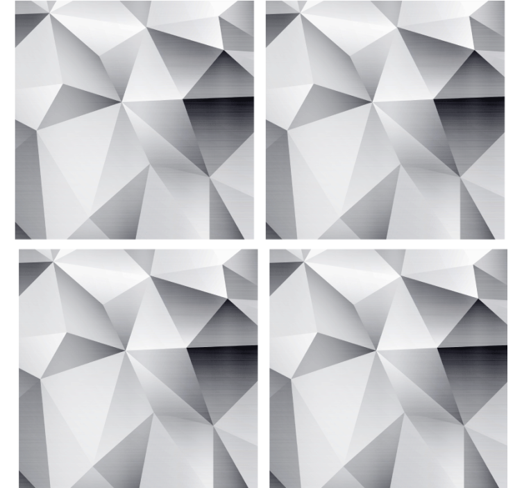 Geometric metallic pattern coasters - TenStickers