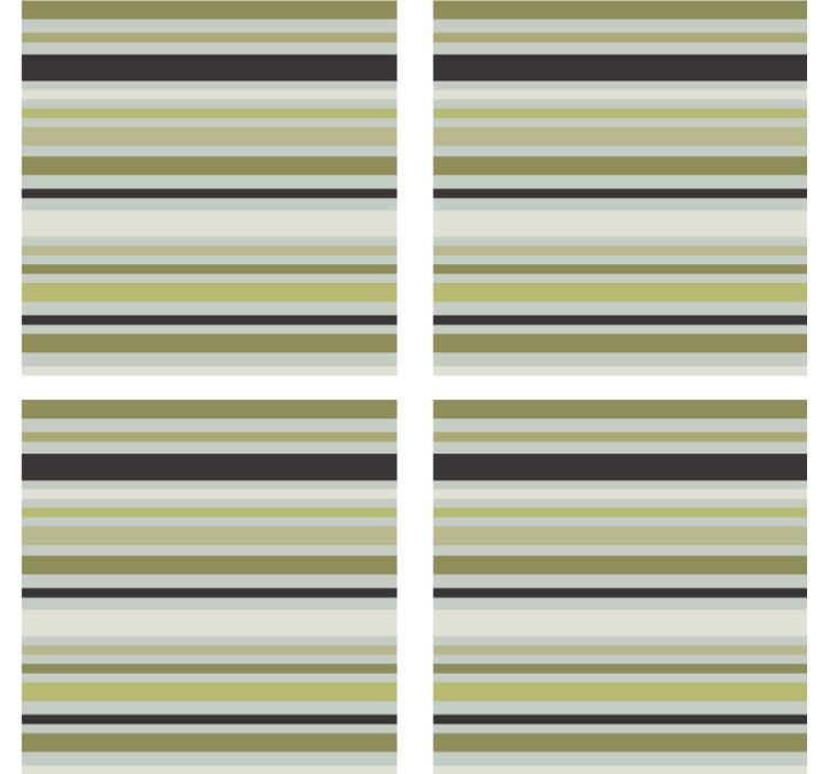 Coasters with green and black striped pattern - TenStickers