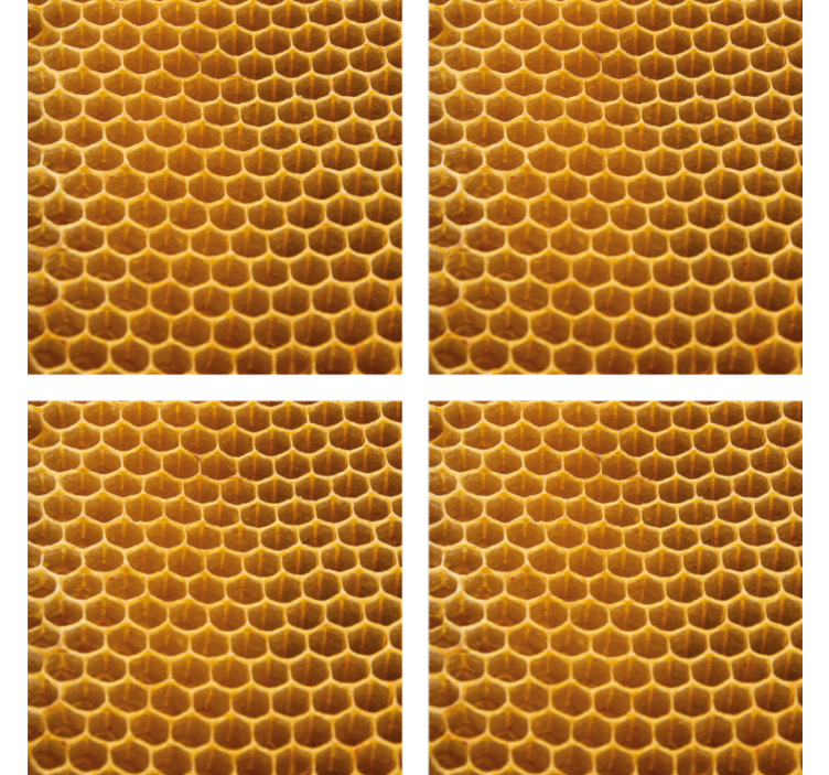 Honeycomb pattern beer mats - TenStickers