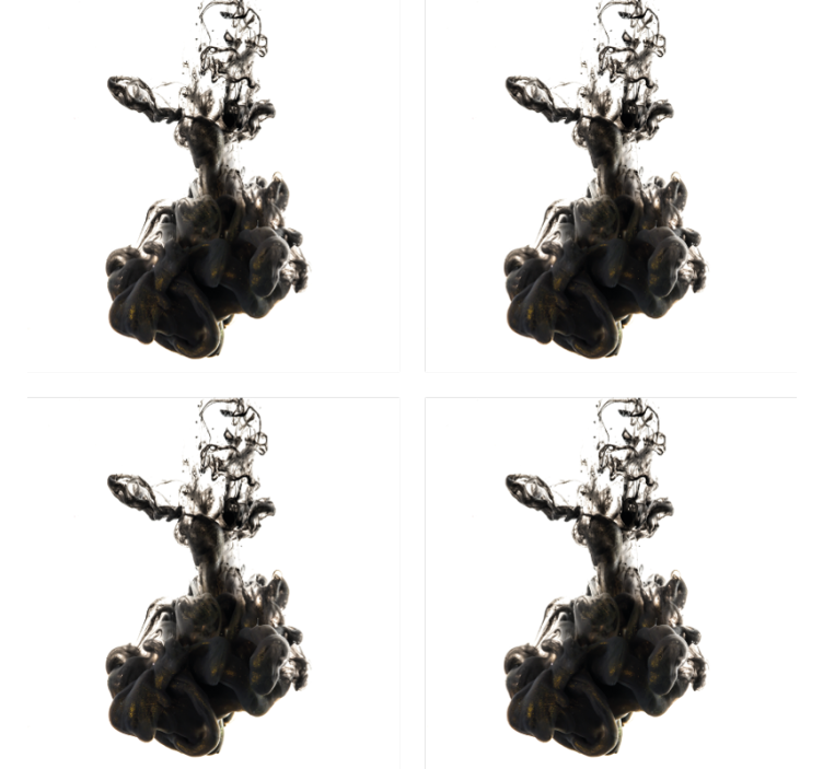 Coasters fluid black ink swirl - TenStickers