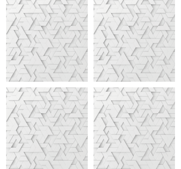 Coasters with geometric textured design - TenStickers