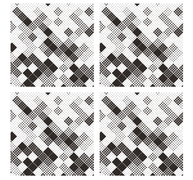 Black and white geometric texture coaster - TenStickers