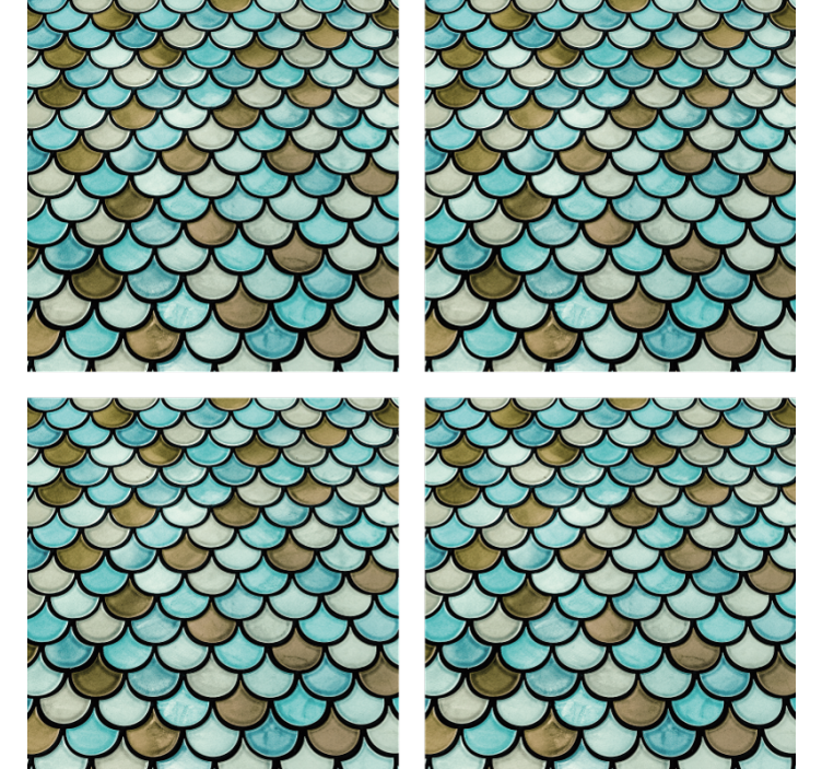 Coasters with scalloped layered design - TenStickers