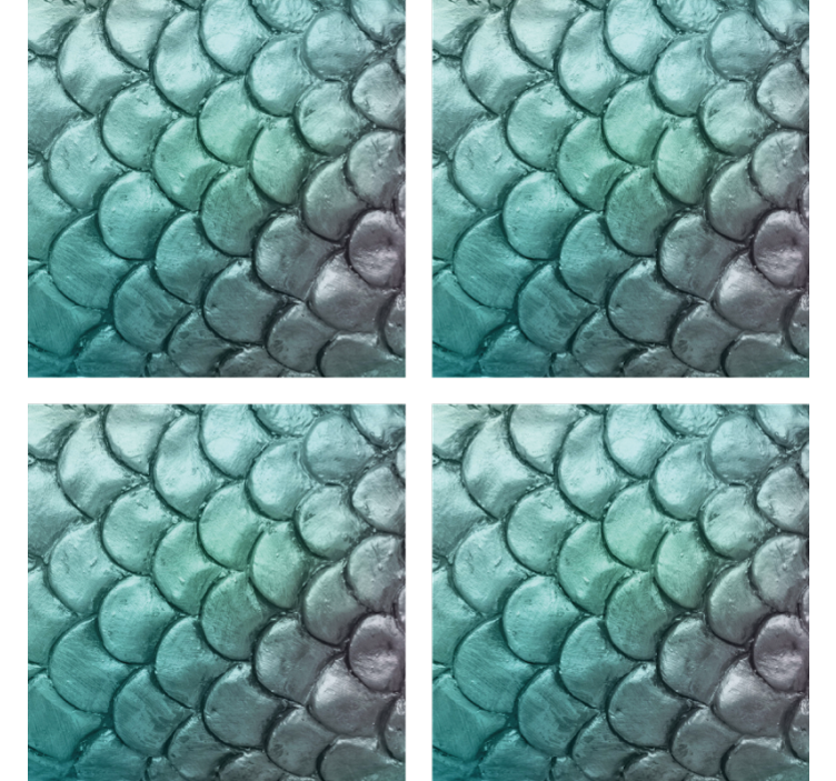 Coasters with scales texture pattern - TenStickers