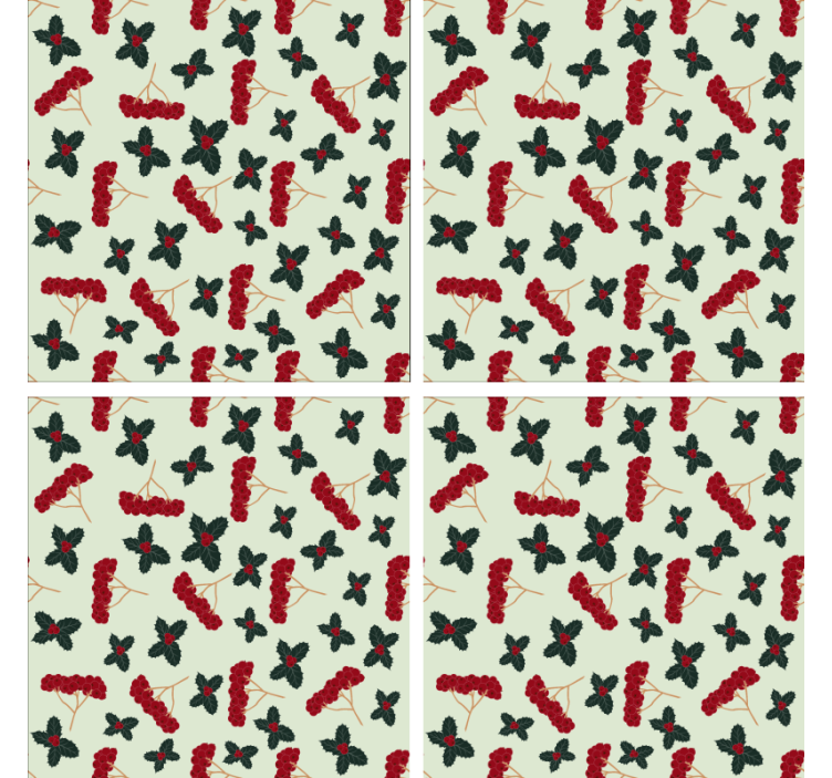 Coasters with floral inspired background - TenStickers