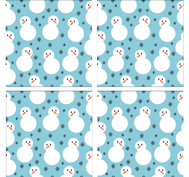 Christmas coaster snowman pattern design - TenStickers