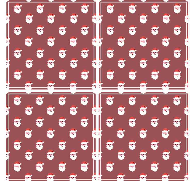 Christmas coaster santa faces design - TenStickers