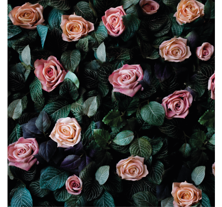 Red rose flowers  texture coaster - TenStickers