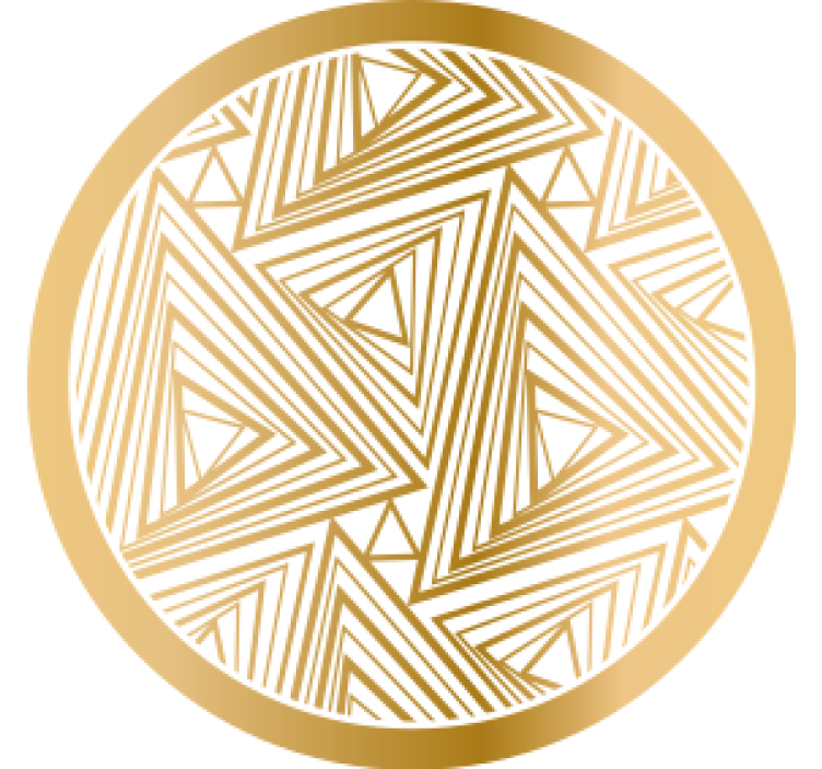 Coasters with geometric triangle pattern - TenStickers