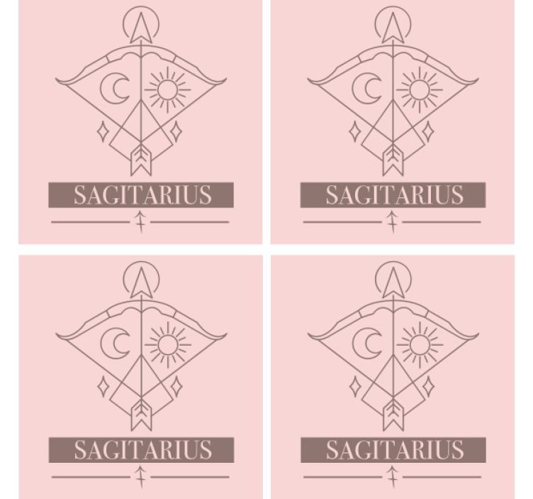 Beer mats sagittarius zodiac symbol design - TenStickers