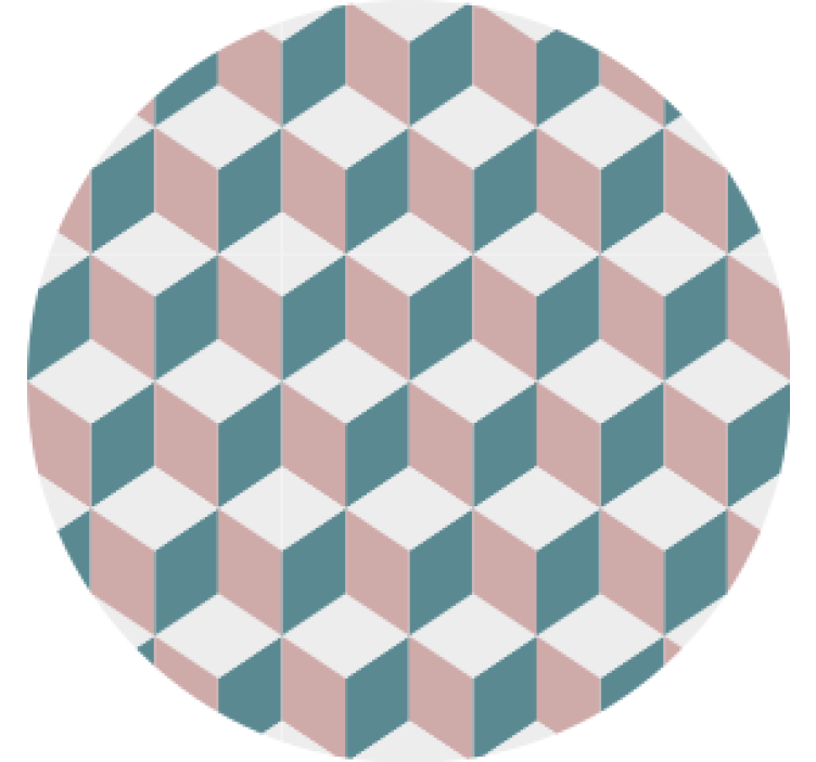 Geometric cube pattern coasters - TenStickers
