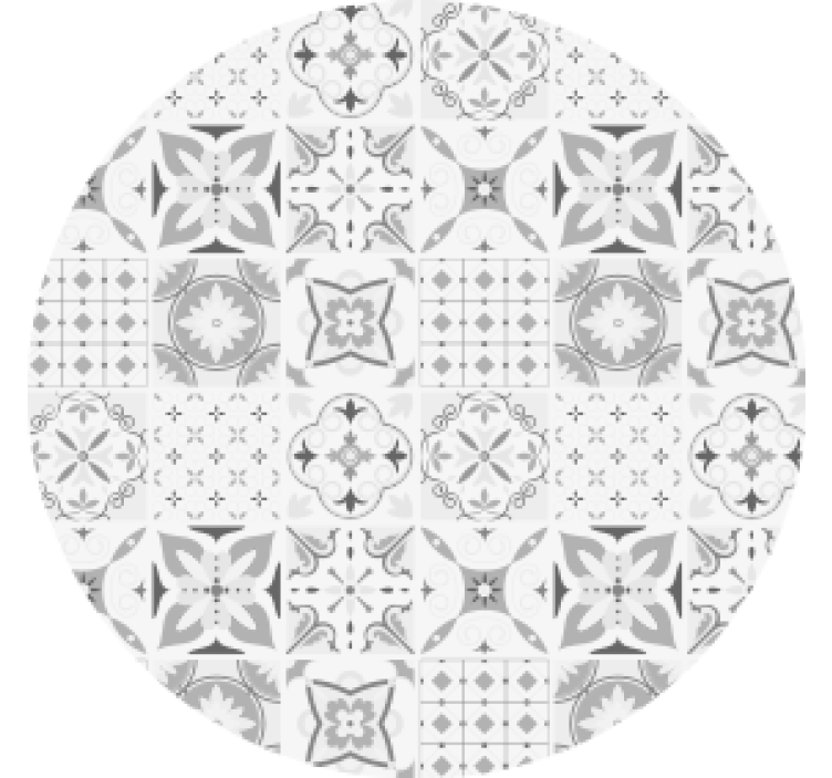 Coasters with geometric floral design - TenStickers