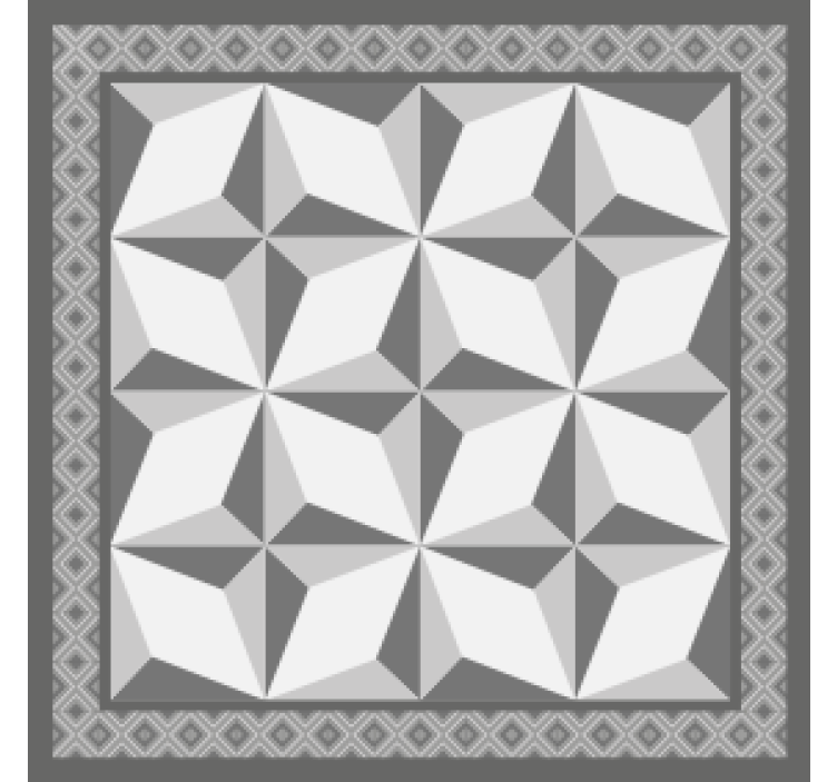Coasters with geometric layered patterns - TenStickers