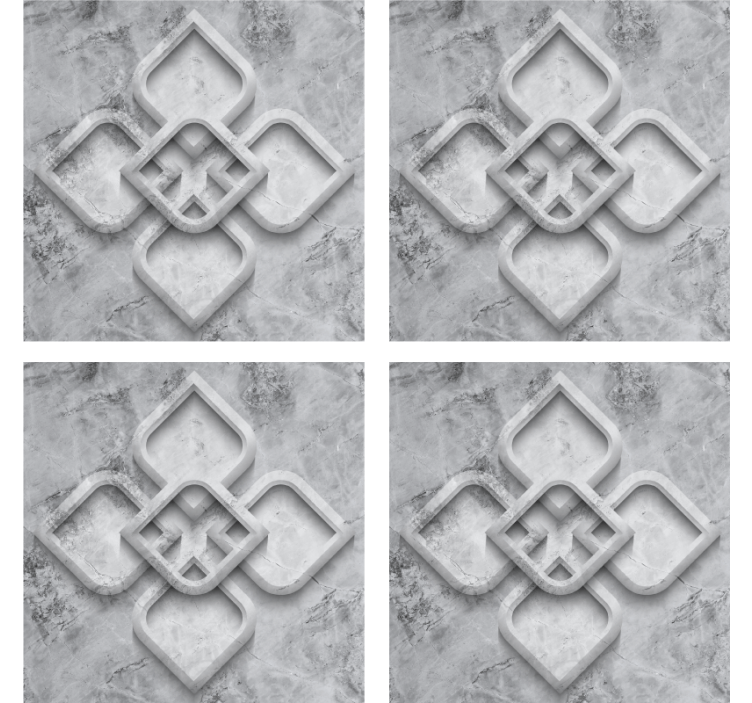 Coasters elaborate grey design - TenStickers