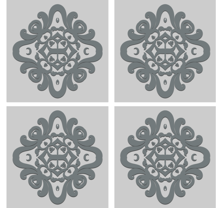 Coasters with detailed pattern design - TenStickers