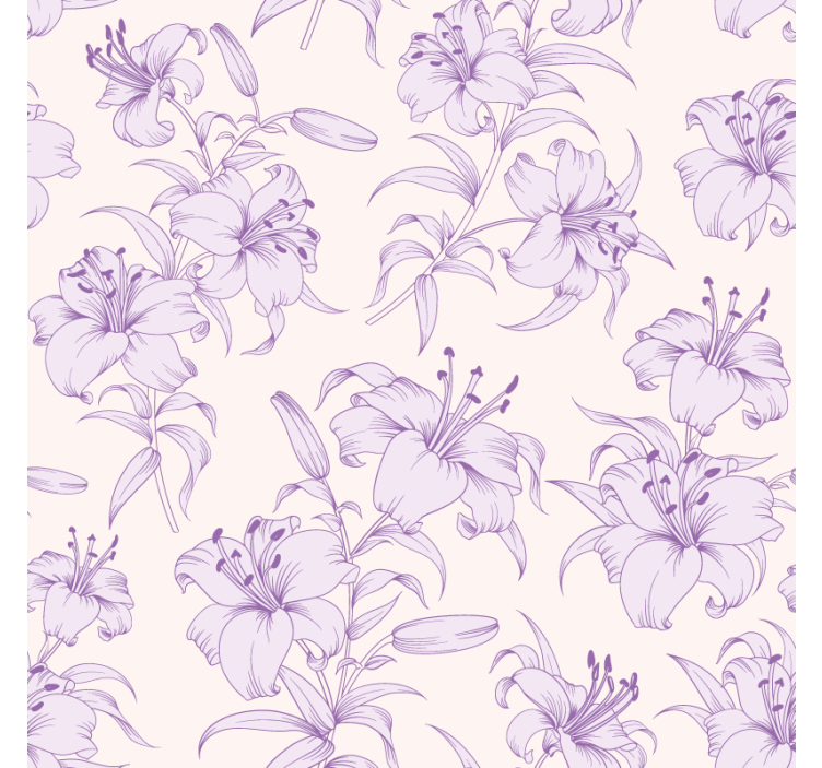 Elegant lily pattern coasters - TenStickers