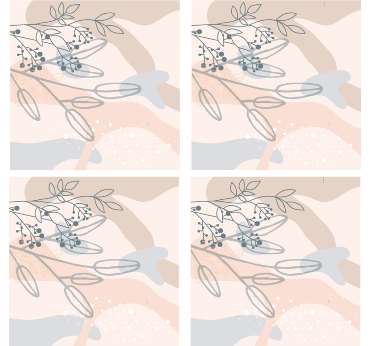 Floral abstract patterns coasters - TenStickers