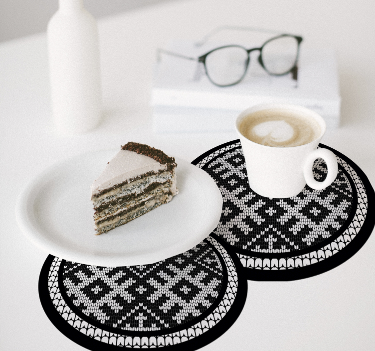 Coasters knitted pattern coasters - TenStickers