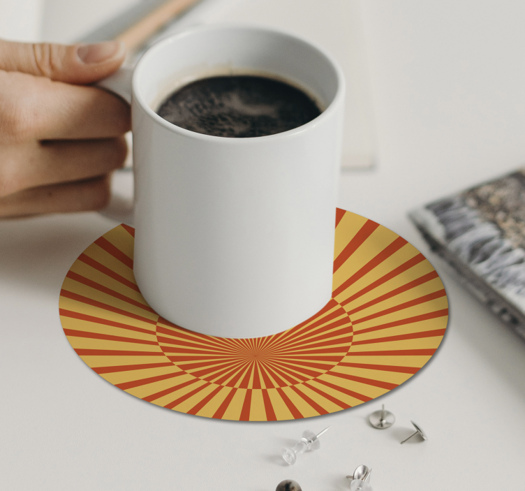 70's sunshine circle 70s coasters - TenStickers