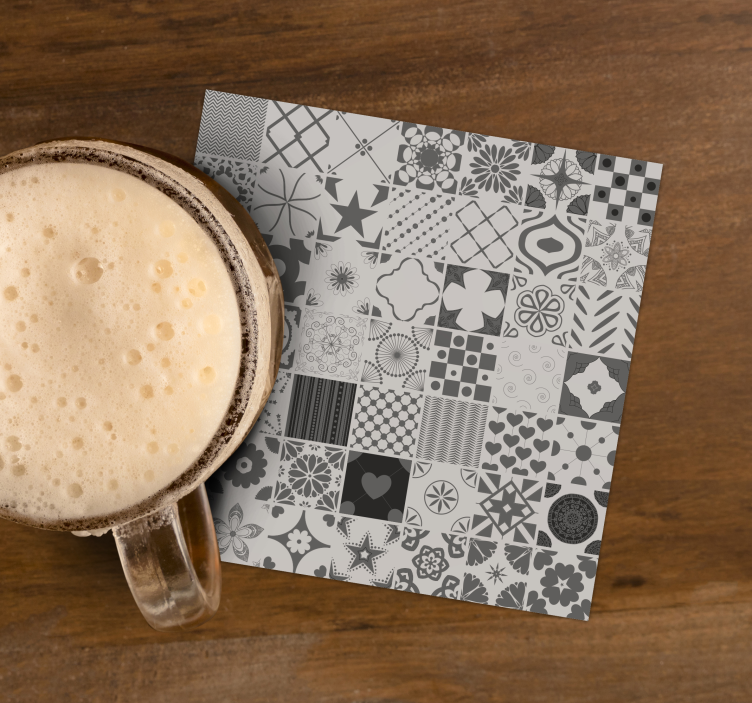 Gray "Trujillo" tile coasters - TenStickers