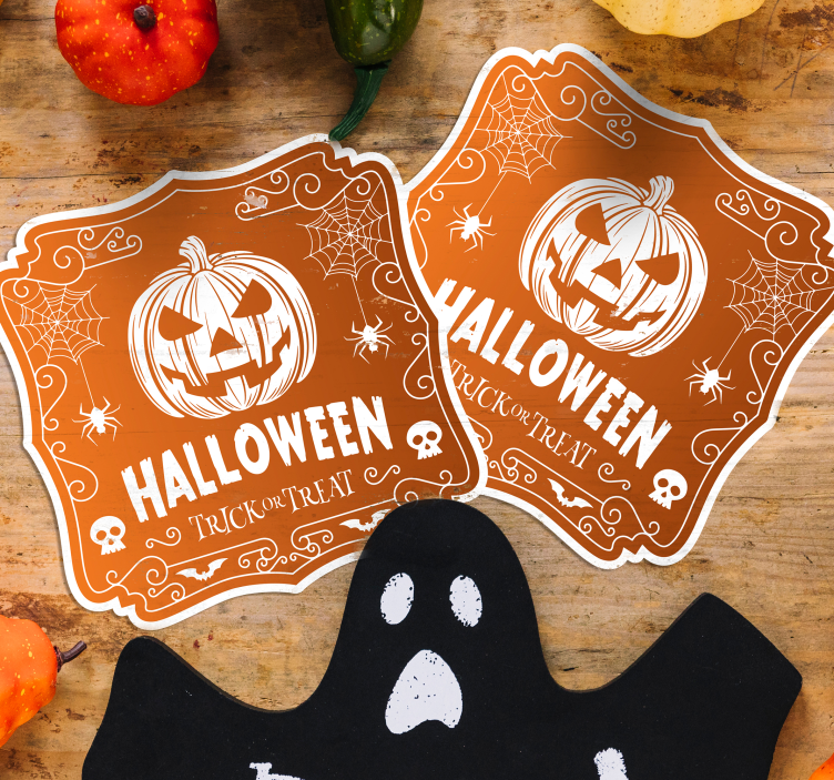 Halloween beer drink coaster - TenStickers