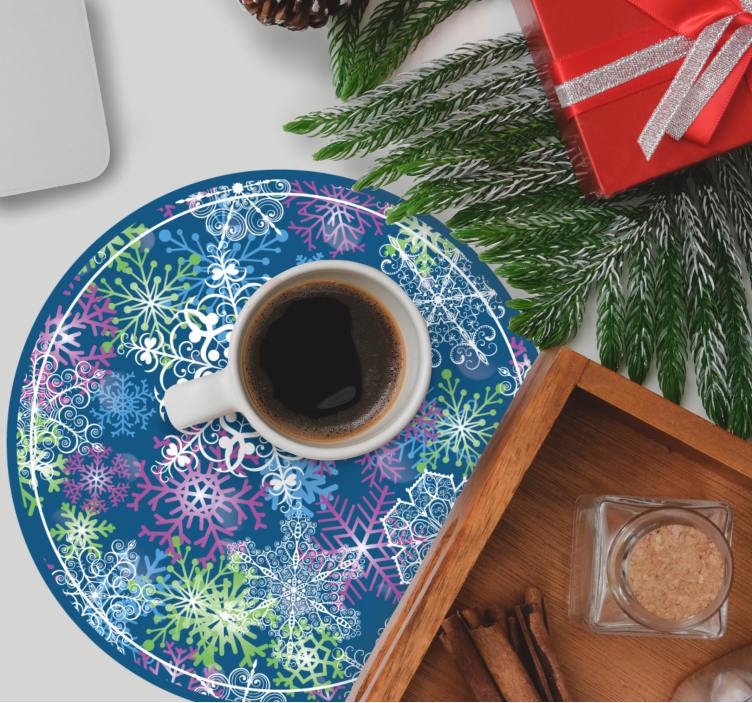 Illuminating snowflakes  christmas coaster - TenStickers