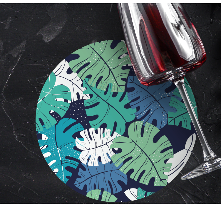 Monstera leaves more coasters - TenStickers