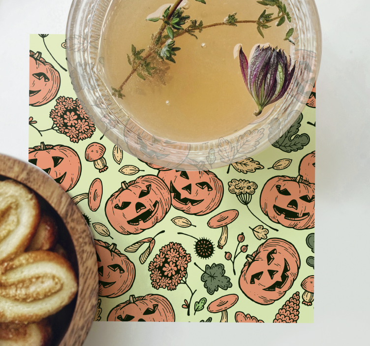 Pumpkins  halloween coaster - TenStickers