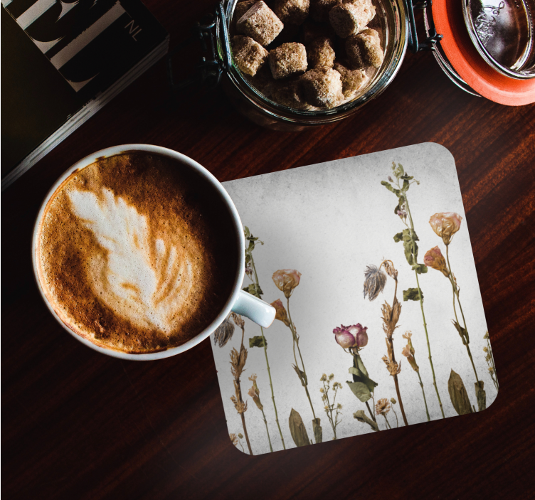 Scandinavian style dry plants modern coaster - TenStickers