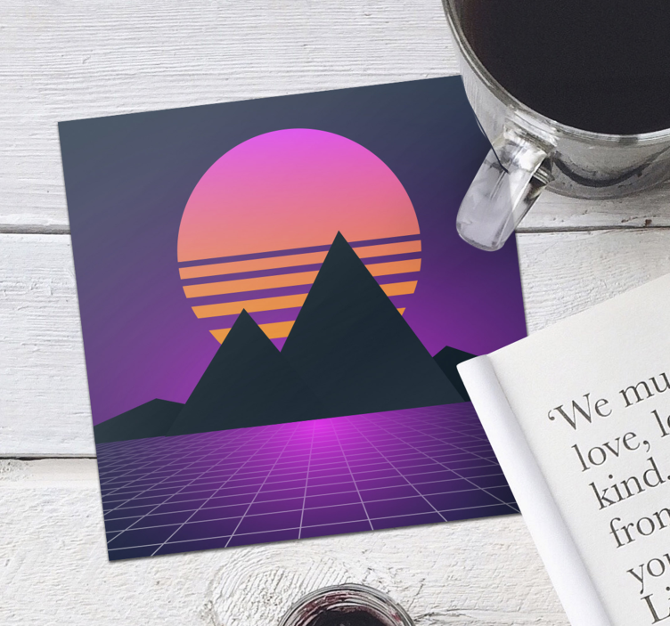 Vintage and retro sun 70s coasters - TenStickers