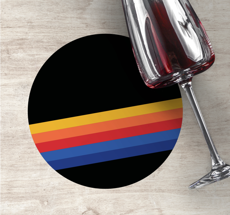 Vintage gaming stripes vintage coaster - TenStickers