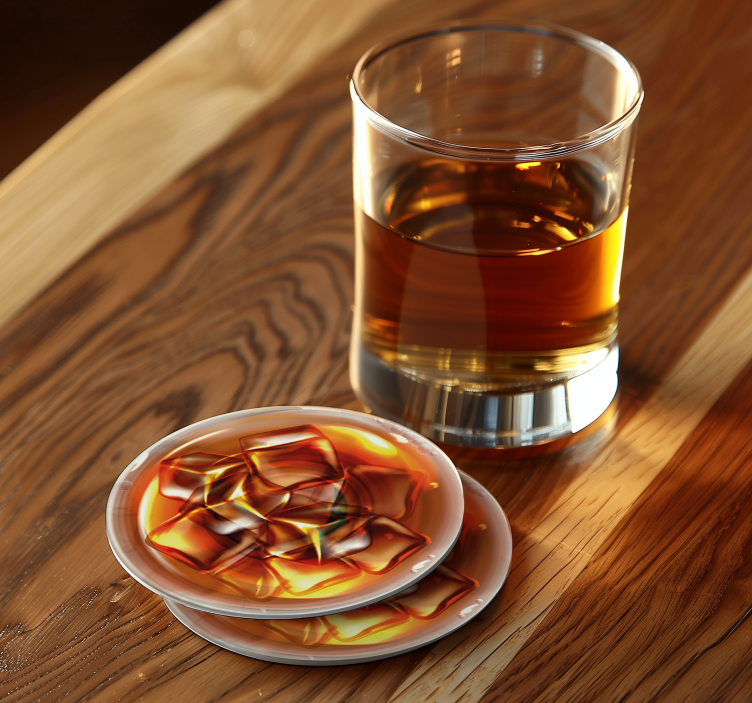 Whisky glass more coasters - TenStickers