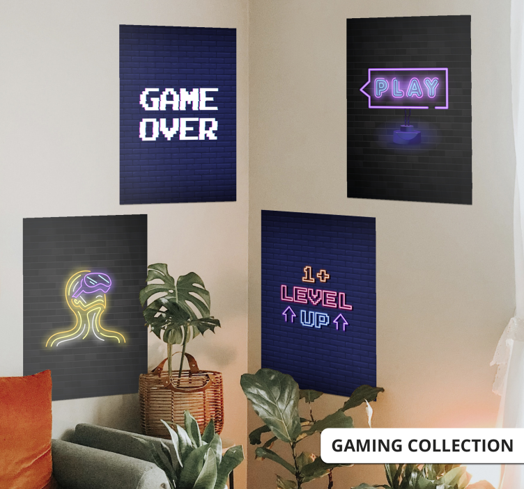 Gaming game over poster print - TenStickers