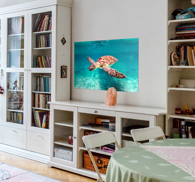 sea ​​turtle animal poster - TenStickers