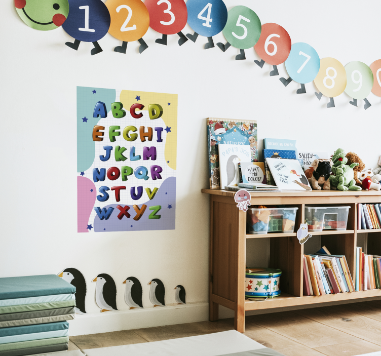 Alphabet learning poster print - TenStickers