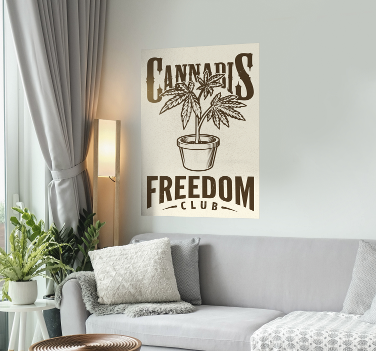 Cannabis club poster print - TenStickers