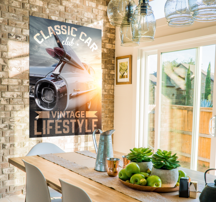 Classic car club vintage poster - TenStickers