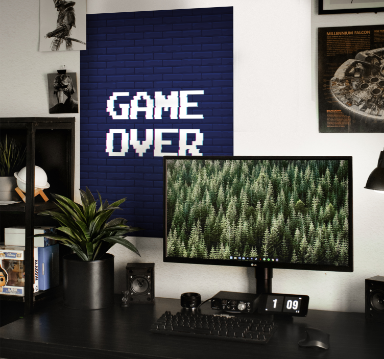 Gaming game over poster print - TenStickers