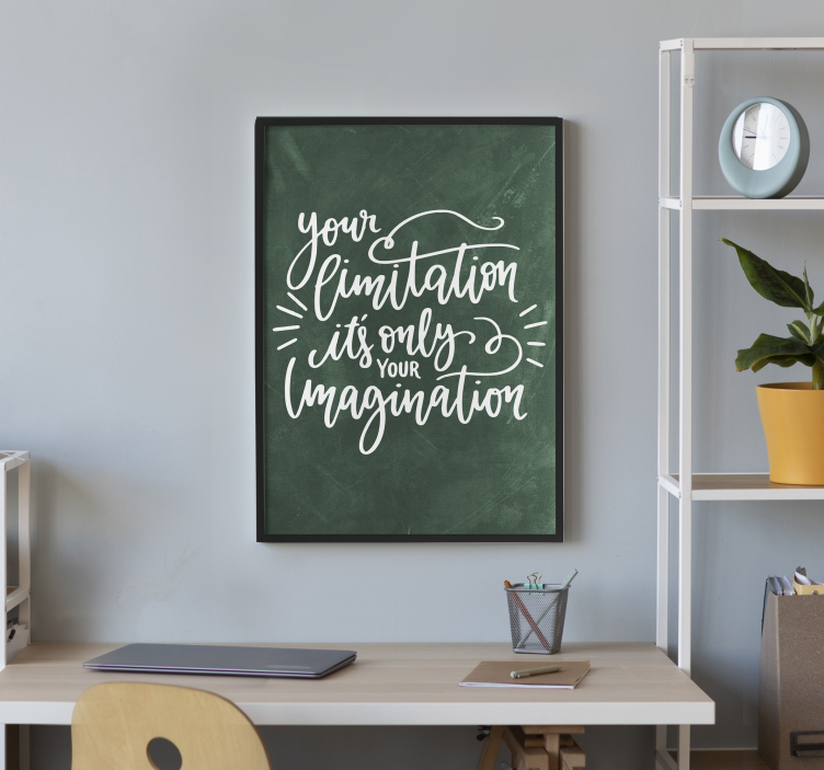 imagination quote phrase poster - TenStickers