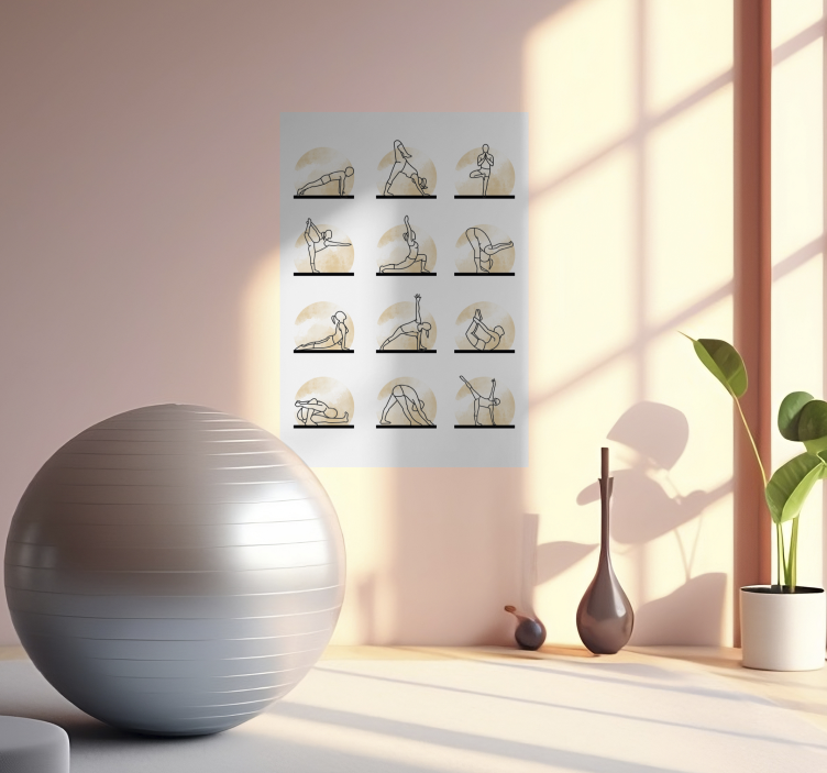 Las posturas de yogaYoga Poses poster - TenStickers