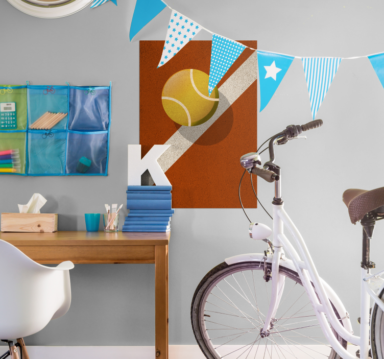 Tennis ball design poster - TenStickers