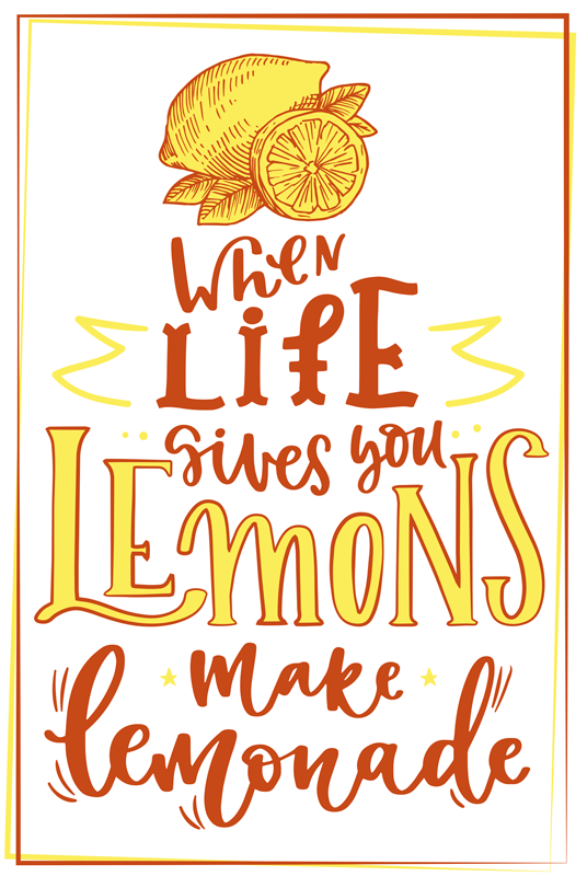 Kitchen poster life is like a lemon, make lemonade - TenStickers