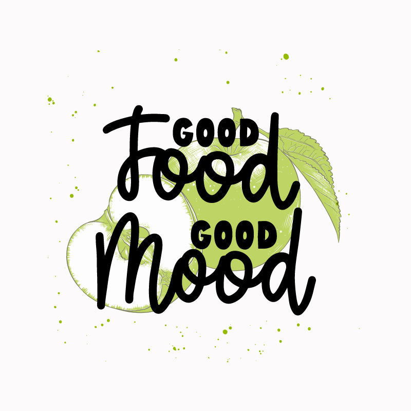Kitchen poster with a funny quote about green fruits - TenStickers